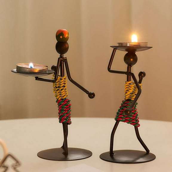 MLINS  3 Pcs Holder Candlestick Ornament Table Decoration Living Room