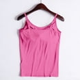thumbnail image 4 of Siminsem Women's Cotton Padded Tank Tops with Wirefree Built-in Bra Sleeveless Undershirt for Softball Game Practice Yoga Running Daily Wear Breathable Active Tops, Hot Pink, 5XL, 4 of 6