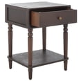 thumbnail image 5 of SAFAVIEH Solid Rustic Nightst and with Storage Drawer, Walnut, 5 of 13