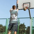 thumbnail image 5 of Honeii Funny Cat print basktball shirt for men and women, Unisex basketball jersey for Theme party-XX-Large, 5 of 6