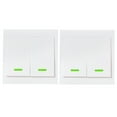 thumbnail image 1 of Labymos 2PCS eWeLink Push Button Wall Light Switch Remote Controller 2 Gang 86 Type ON/Off, 1 of 8