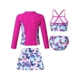 thumbnail image 2 of Alvivi Kids Girls Swimsuit UPF 50+ 4PCS Rash Guard Swimwear Sunsuits Beach Bathing Suits Rose 8, 2 of 5