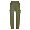 thumbnail image 7 of GEWSEY Mens Fleece Cargo Sweatpants Heavyweight Elastic Waist Pants with Pockets Baggy Drawstring Jogger Pants (Army Green, 3XL), 7 of 7