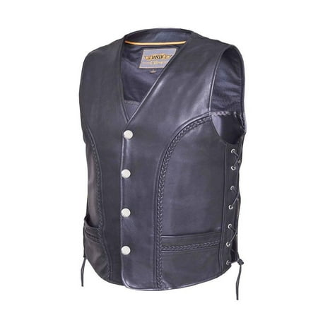 Unik Ultra Vest Mens Ultra Braided Motorcycle Leather Vest Walmart com Unik Ultra Vest Mens Ultra Braided Motorcycle Leather Vest Walmart com