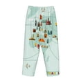 thumbnail image 5 of Goofa World Travel Map Printed Soft Pajama Pants for Women, Wide Leg Comfy Casual Lounge Yoga Pants-Small, 5 of 9