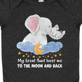 thumbnail image 4 of Inktastic My Great Aunt Loves Me to the Moon and Back Elephant Family Boys or Girls Baby Bodysuit, 4 of 5