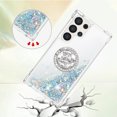 thumbnail image 3 of Funda para Samsung Galaxy S24 Ultra 5G con Brillo Líquido Flotante, Purpurina, Parachoques y Anillo Giratorio Soporte, 3 of 5