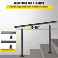thumbnail image 3 of Rail d'Escalier Extérieur en Aluminium pour 1-3 Marches 3 Pieds Réglable, 3 of 6