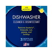 Glisten Dishwasher Magic Machine Cleaner and Disinfectant, Lemon Scent, 8 Count