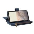 thumbnail image 4 of Nalacover Wallet Case for Google Pixel 6, [15 Card Slots] [Zipper Pocket] Vintage PU Leather Flip Folio Cover with Magnetic [Wrist Strap] [Kickstand] Skin-Feeling Shockproof Case,Blue, 4 of 12