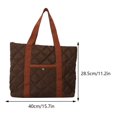 thumbnail image 2 of Bolso de mano hinchado para mujer bolso de invierno de ocio para niñas de Color de contraste de gran capacidad, 2 of 9