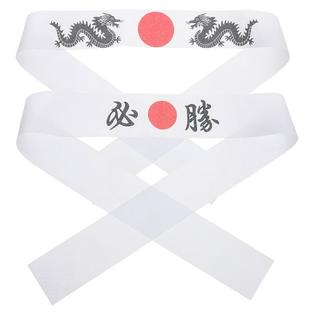 2 diademas de karate japonesas, bandanas de chef de sushi japonés, accesorios para disfraz de karate