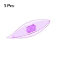 thumbnail image 3 of Uxcell Tatting Shuttles 77x21x11mm Colorful Plastic Shuttles 3 Pack, Transparent Purple, 3 of 5
