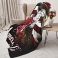 thumbnail image 3 of Hirioo Eagle With Hat And Roses for Flannel Blanket, Cozy and Warm Throw for Bed or Couch ,Perfect for All Seasons-80"x60", 3 of 6