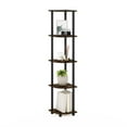 thumbnail image 4 of Furinno Turn-N-Tube 5 Tier Corner Display Rack Multipurpose Shelving Unit, Amber Pine/Black, 4 of 6