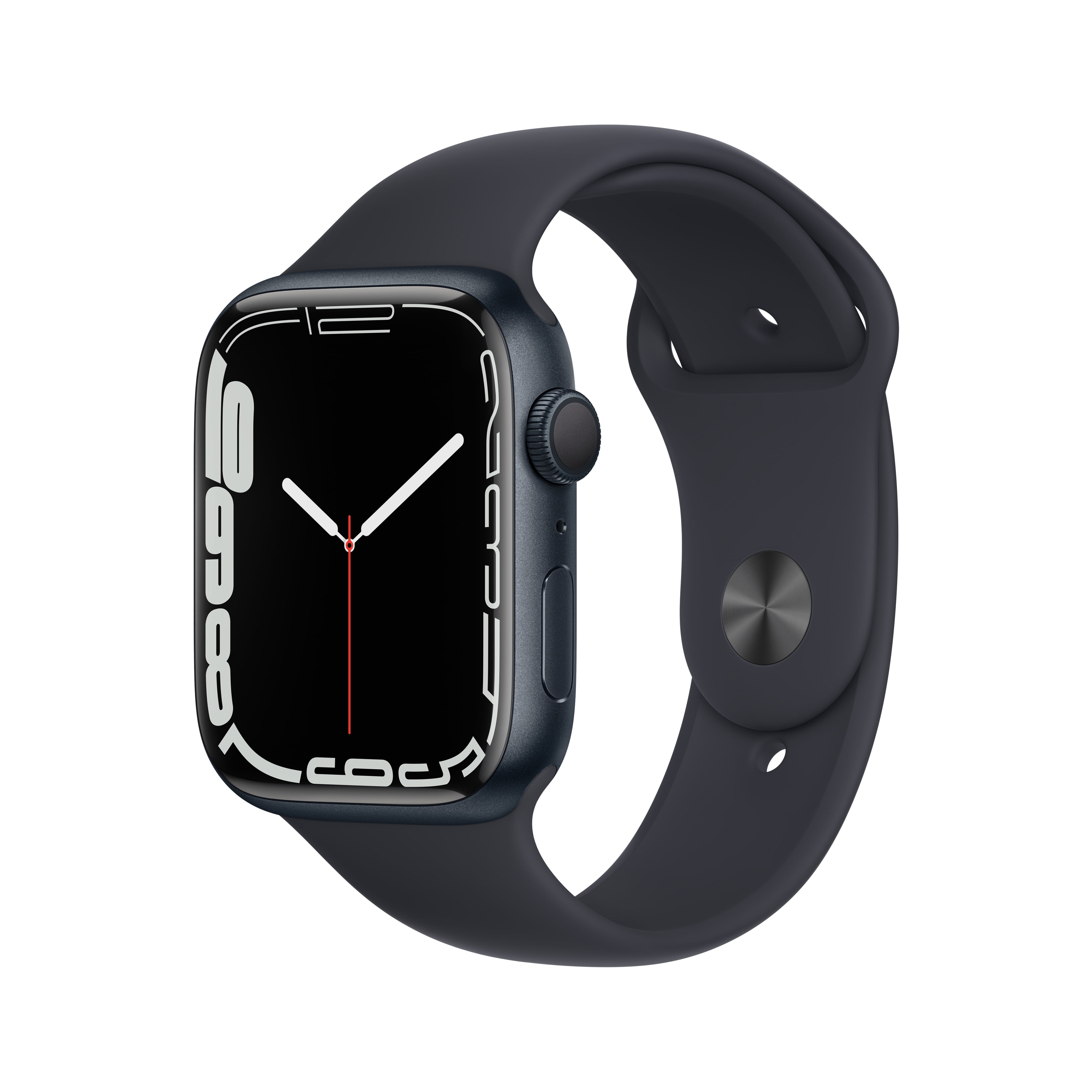 Apple Series 7 GPS, 45mm Midnight Case with Midnight Sport Band - Regular - Walmart.com