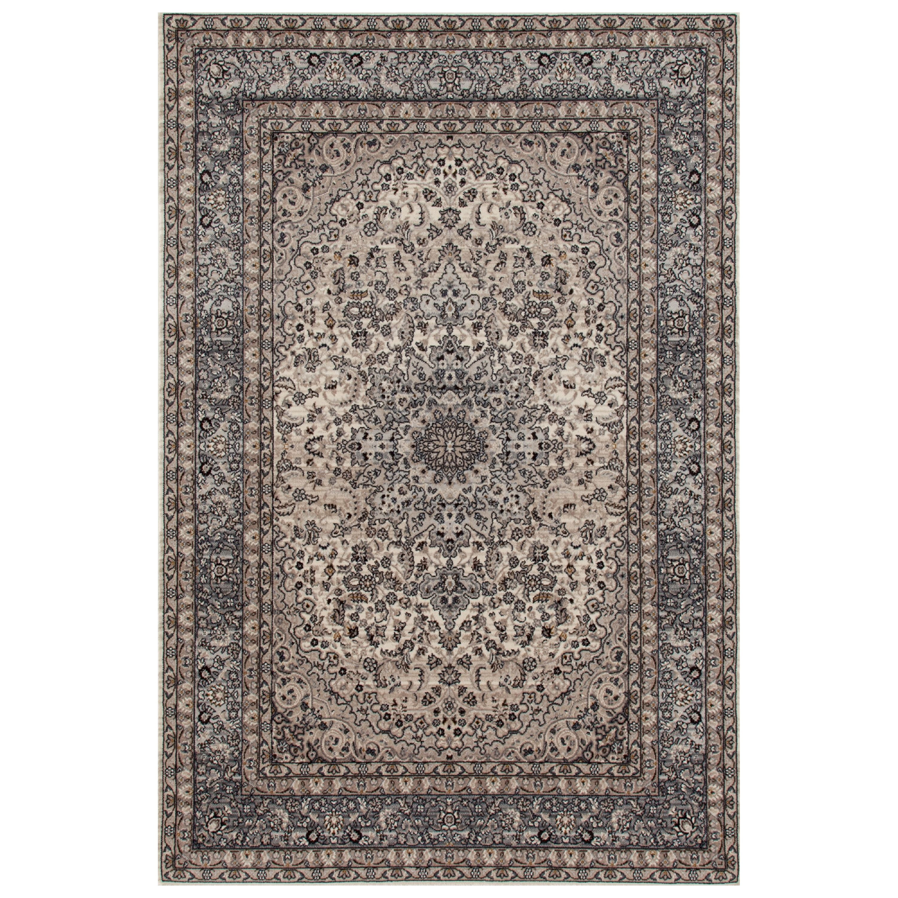 Traditional Oriental Gray High Quality Medallion Design Area Rug Or Runner