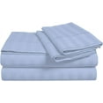 thumbnail image 3 of Split Top Queen Adjustable Flex Top Queen Size 100% Egyptian Cotton, Stripe Light Blue, 800 Thread Count, 12 inch Deep Pocket, 39" Split Top Sheets Bed 4 Piece Sheet Set, 3 of 7
