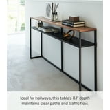Yamazaki Home Long Console Table - Two Styles, Black, Steel, Shelf ...