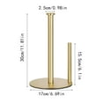 thumbnail image 4 of Plyzle Paper Towel Holder Countertop, Metal Base with One-Hand Tear, Space-Saving for Kitchen & Bathroom, 11.8 Inch,Gold, 4 of 5