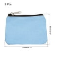 thumbnail image 2 of Uxcell Coin Purse Pouch Change Purses Small Organizer Bags 3.15" x 5.12", Blue 3Pcs, 2 of 5