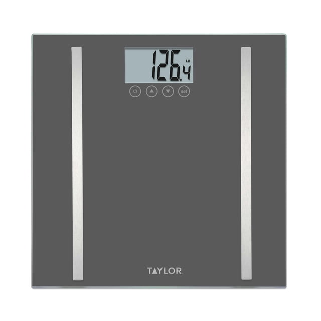 Báscula digital de composición corporal Taylor, báscula de baño para peso corporal, mide grasa corporal, agua corporal y masa muscular, 8 modos de reconocimiento de usuario, modo normal y modo atleta,