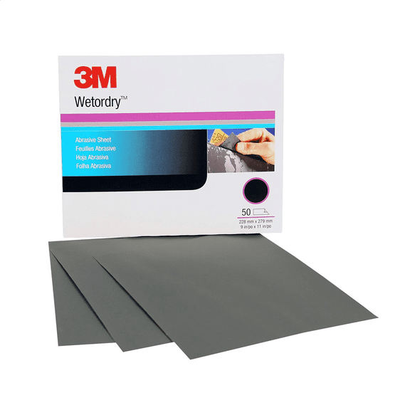 3M Wetordry Abrasive Sheet, 02042, P240, 9 in x 11 in