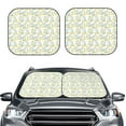 thumbnail image 2 of Goofa Moon And Rabbit Pattern 2 Piece Car Windshield Sun Shade Foldable | Front Windshield Shade for Sun, Heat and UV Rays | Sunshade for Car Front Window-Large, 2 of 7
