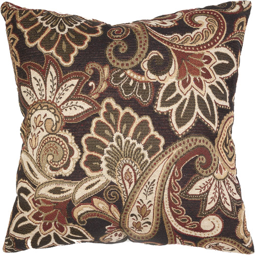 Better Homes & Gardens 18"x18" Paisley Jacquard Decorative Throw Pillow
