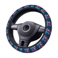 thumbnail image 6 of Lsque Modern Art Red And Blue Colors Ultra Soft Car Steering Wheel Cover for Women, Standard 15 inch Size for Truck Van SUV Auto, 6 of 8