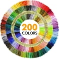 thumbnail image 2 of 304 Pack Embroidery Kit, 200 Colors Threads, 5 count  Embroidery Hoops, 2 count Aida Cloth, Instructions, Bag and  Stitch Tools Set, Hand Embroidery Starter Kit for Beginners Adults, 2 of 6