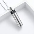 thumbnail image 3 of Paw Cremation Ashes Jewelry Paw Print Cylinder Memorial Urn Necklace for Dog Cat Ashes Locket Stainless Steel Keepsake Pendant Necklace, 3 of 7