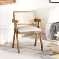 thumbnail image 4 of Costway Set of 2 Rattan Accent Chairs Dining Chairs Modern Living Room Chairs White, 4 of 10