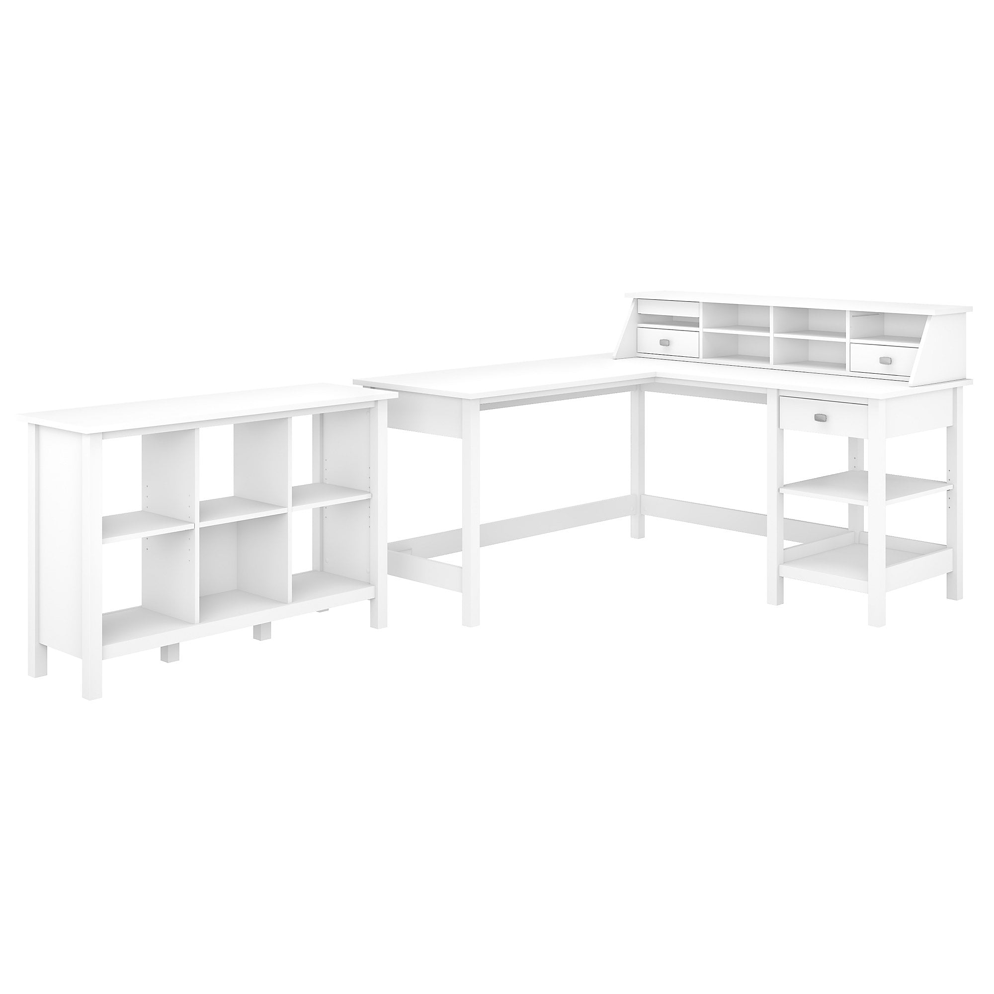 Bush Furniture Broadview 60W L Shaped Computer Desk with Desktop