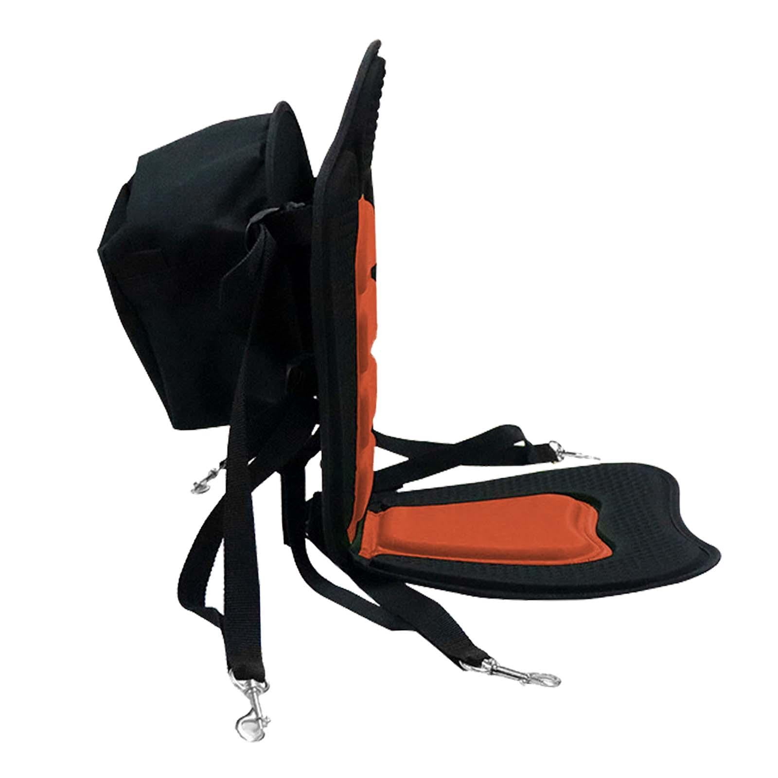 Kayak Seat Cushion with Detachable Back Replacement Nonslip Canoe Backrest Seat Padded Seat Pad for Park Rafting Sit in Canoeing Backpacking Orange with Bag