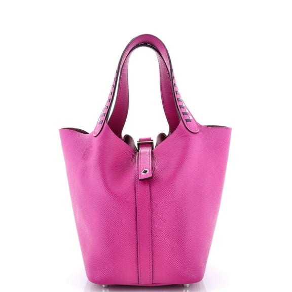 Pre-Owned Picotin Lock Bag Tressage Epsom PM By Rebag