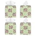 thumbnail image 2 of Yiaed Cute Animal Sloth On A Branch Print Tissue Box Cover, PU Leather Decorative Organizer for Tabletop, Bathroom, Car, Office Creative Decorative, 2 of 7