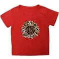 thumbnail image 3 of Hiiyo Big Girls Sunflower Print Crew Neck Short Sleeve T-Shirt Summer Tee, Sizes 2-14, 3 of 3
