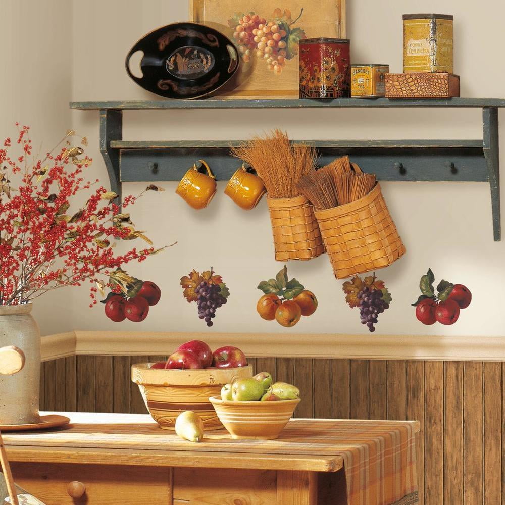 RoomMates Fruit Harvest Peel and Stick Wall Decals - Multicolor - 5.5 in