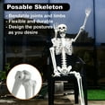 thumbnail image 3 of 6 Ft Life Size Skeleton Poseable Full Size Halloween Party Decorations Haunted House with LED Eyes & Sound, 3 of 7