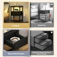 thumbnail image 4 of Homieasy Nightstand Set of 2 with Charging Station, End Table Bedside Table with LED Lights, Modern Nightstands with Drawers and Storage Shelf, Wood Night Stands for Bedroom, Living Room, Black, 4 of 9