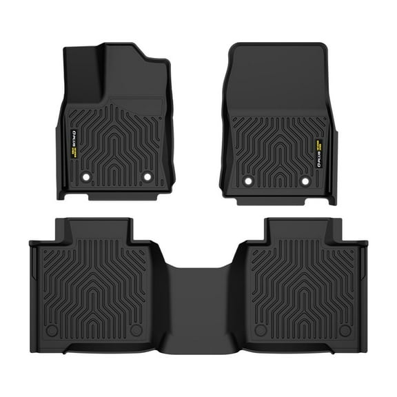 3D TPE Floor Mats All Weather Liner 1st & 2nd Row Full Set Black Fit For 2022-2024 Toyota Tundra Crewmax Cab