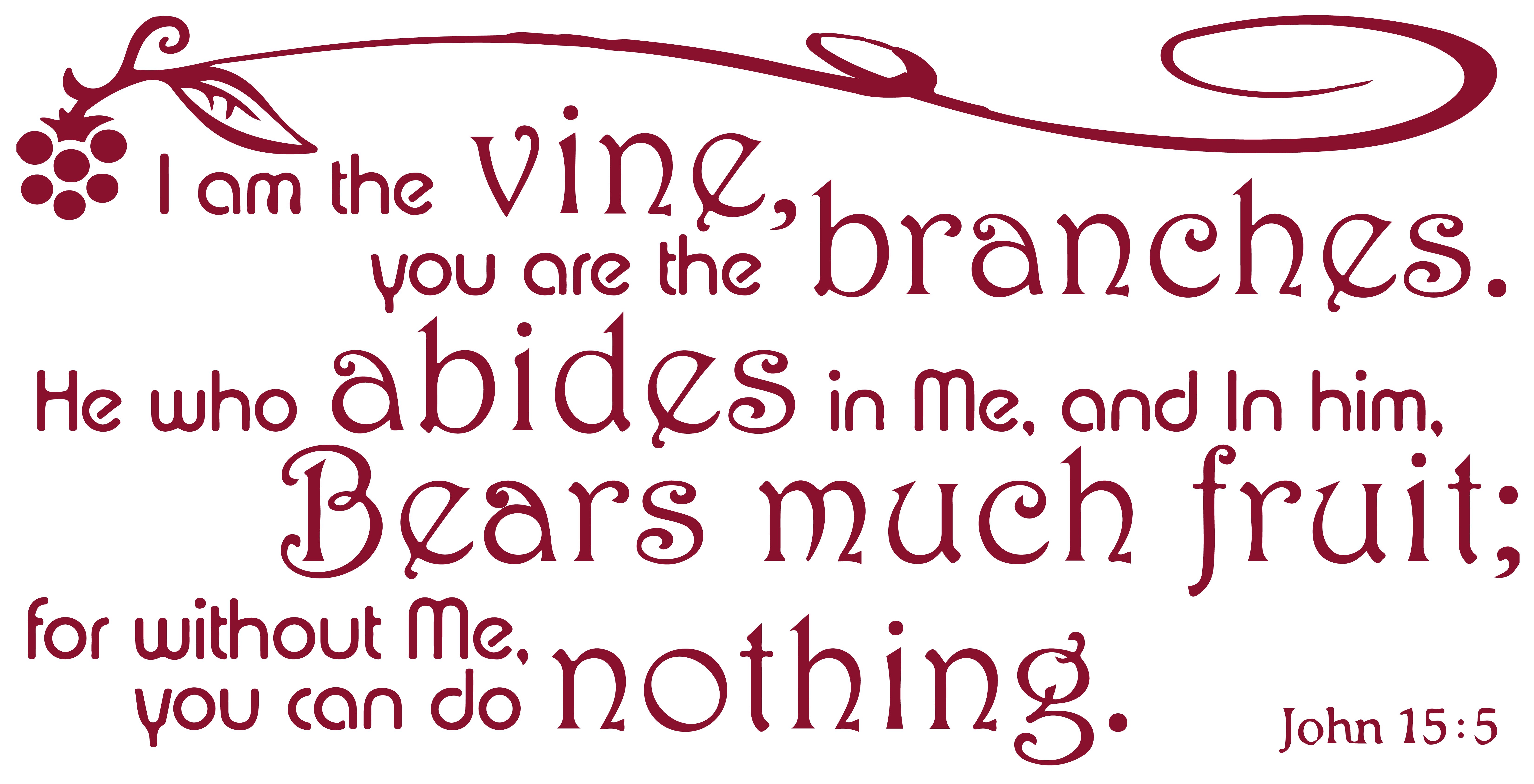John 15 5 I Am The Vine You Are The Branches he Vinyl Decal Sticker