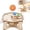 Light Yellow, variant on Sun Earth Moon Model Science Kits, 1-Pack Motorized Wooden Tellurian Assembly, DIY Rotating Astronomy Display for Office Desk Decor, bldnkj