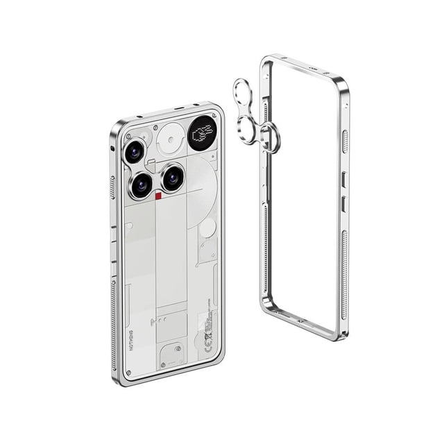 Aluminum Alloy Phone Case for Nothing Phone 3, Metal Frame, Seahorse Buckle, Heat Dissipation