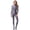 Grey, variant on Lady Glossy Bodystocking Stretchy Sexy Full Bodysuit Long Sleeve Jumpsuit with Zipper Shiny Smooth Leotard Catsuit for Dance Practice Club Pole Dance