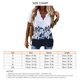 thumbnail image 5 of Mujeres V Masajeadores de cuello Top manga corta suelta hermosa impresión casual verano Camisetas negro M, 5 of 5