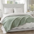 thumbnail image 2 of JERFIT Seafoam Quilted Oversized Throw Blanket with Decorative Scalloped Edges for Couch and Bed, 2 of 7