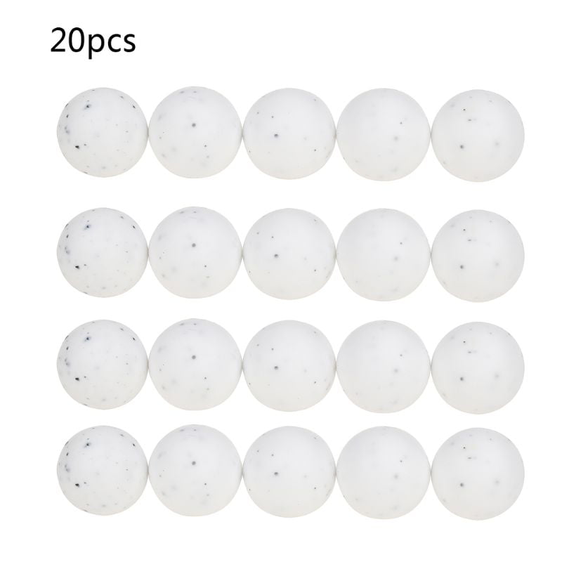 20pcs/set Silicone Beads Loose Teething Beads DIY Baby Chewable Jewelry Necklace 