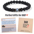 thumbnail image 3 of THEMEROL Fathers Day Gifts from Daughter Son Gift for Dad Birthday Men Bracelets Who Wants Nothing Best Dad Ever Unique Present Cool Black Beaded Christmas Stocking Stuffers Him Valentines, 3 of 7